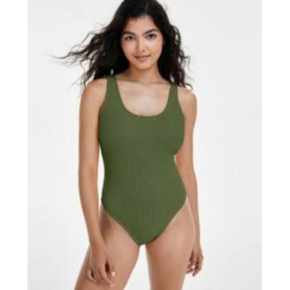 COTTON ON Women's Green Low-Back One-Piece Swimsuit S NWT